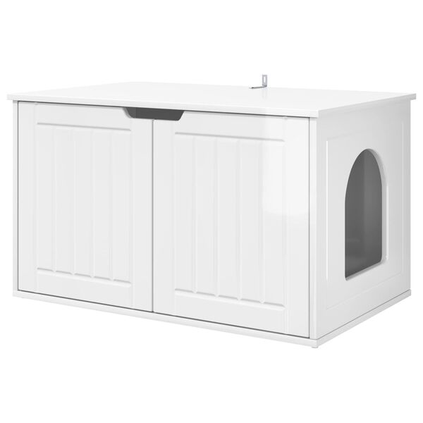 vidaXL Koty Dom Błyszcząca biel 85 x 55 x 50,5 cm