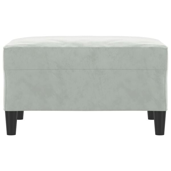 vidaXL Podnóżek, jasnoszary, 70x55x41 cm, aksamit