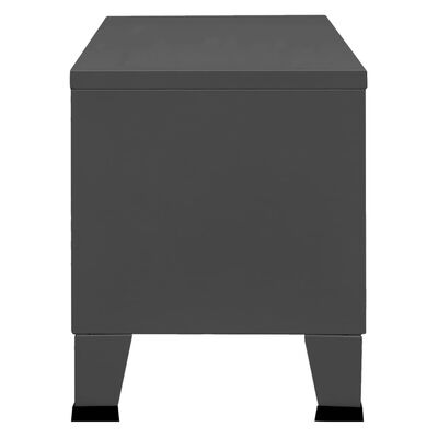vidaXL Industrialna szafka pod TV, antracytowa, 105x35x42 cm, metalowa