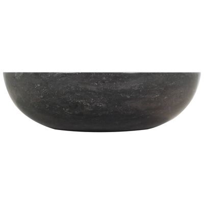 vidaXL Umywalka, 40 x 12 cm, marmurowa, czarna