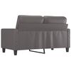 vidaXL 2-osobowa sofa, szary, 120 cm, sztuczna sk&oacute;ra