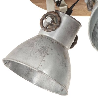 vidaXL Industrialna lampa wisząca, 25 W, srebrna, 42x27 cm, E27