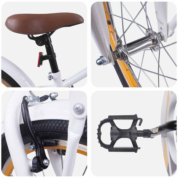 vidaXL Rower Dziecięcy 20 Cali dla dzieci w wieku 6-11 lat Biały