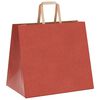 vidaXL Torby papierowe 250 szt. z uchwytami czerwone 32x22x28 cm