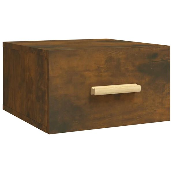 vidaXL Wisząca szafka nocna, przydymiony dąb, 35x35x20 cm