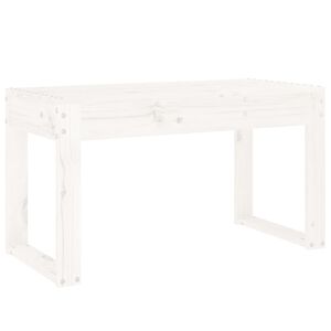 vidaXL Ławka ogrodowa, biała, 80x38x45 cm, lite drewno sosnowe