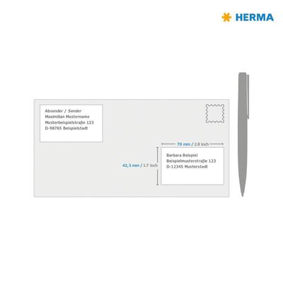 HERMA Etykiety samoprzylepne PREMIUM, 70x42,3 mm, 100 arkuszy A4