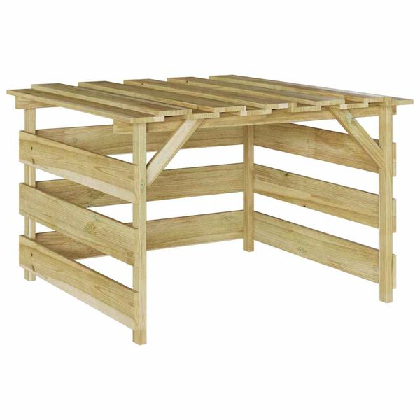 vidaXL Garaż dla kosiarki automatycznej Brązowy 84 x 80 x 56 cm