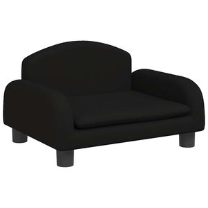 vidaXL Sofa dla dzieci, czarna, 50x40x30 cm, obita tkaniną