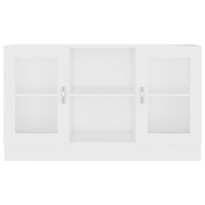 vidaXL Witryna, biała, 120 x 30,5 x 70 cm, płyta wiórowa