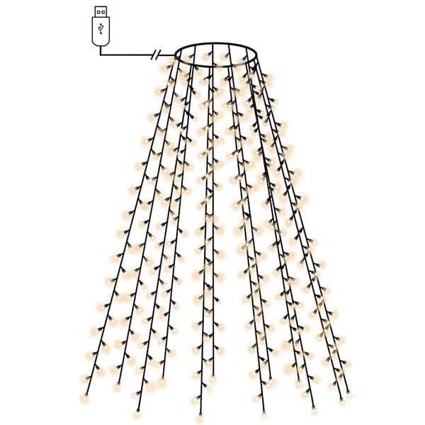 vidaXL Lampki choinkowe w formie siatki, 180 LED, 180 cm
