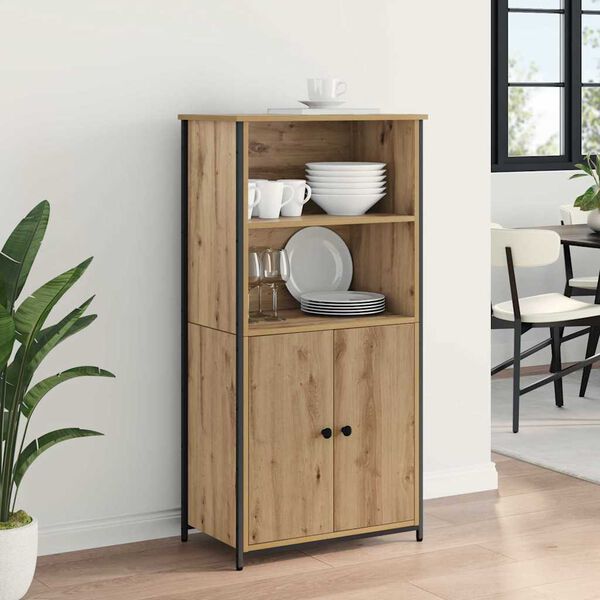 vidaXL Highboard Dąb rzemieślniczy 62 x 36 x 121,5 cm