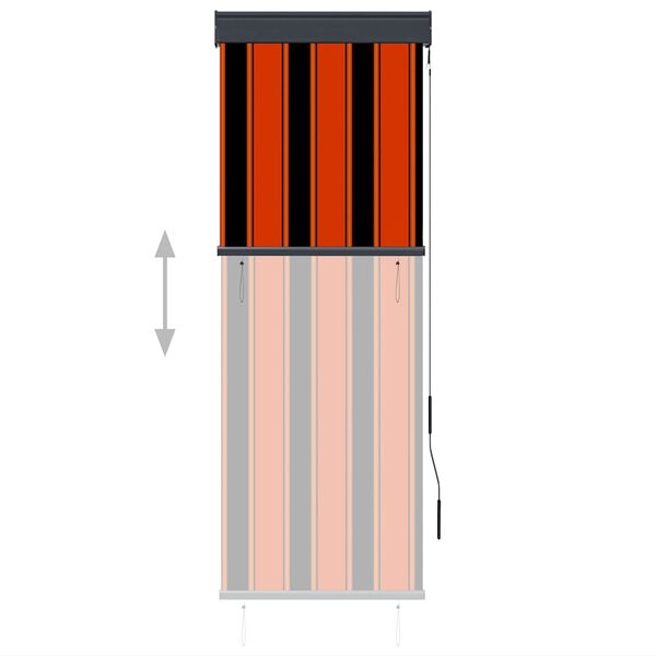 vidaXL Roleta zewnętrzna, 60x250 cm, pomarańczowo-brązowa