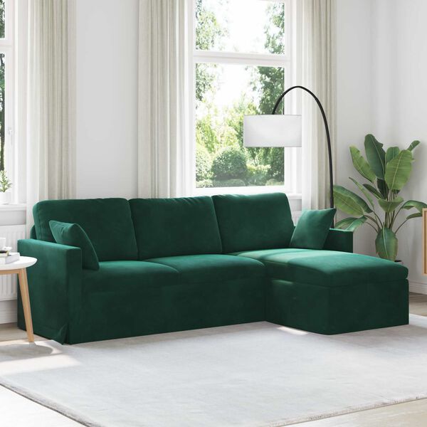 vidaXL Sofa Ciemna zieleń
