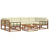vidaXL Zestaw sof na zewnątrz z poduszką 7 pcs Naturalny i Kremowy
