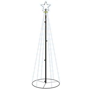 vidaXL Choinka stożkowa, 108 zimnych białych LED, 70x180 cm