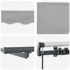 vidaXL Markiza zwijana Ze LED Lights Jasnoszary 500 &times;300 cm tkanina