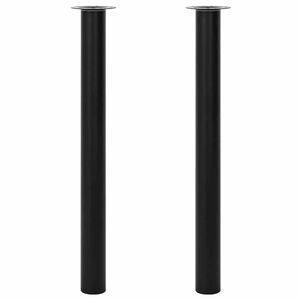 vidaXL Teleskopowe nogi stołowe, 2 szt., czarne, 710 mm-1100 mm
