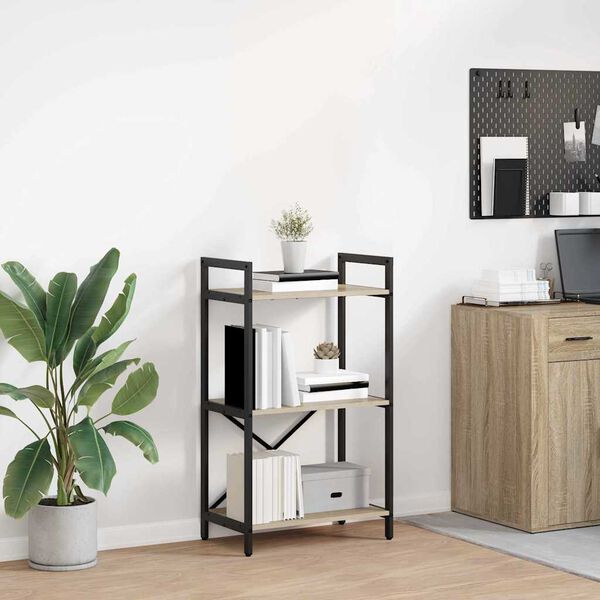 vidaXL P&oacute;łka na książki Dąb Sonoma 56 x 34 x 96 cm