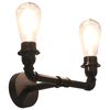vidaXL 2-kierunkowa lampa ścienna, czarna, 2 żar&oacute;wki E27