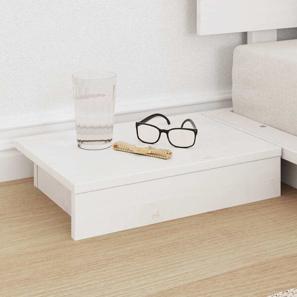 vidaXL Ramka ł&oacute;żka Biały 90 x 190 cm drewno