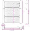 vidaXL Brama ogrodowa 100x125 cm Stal nierdzewna Krzyż wzór