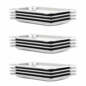 vidaXL Pojemniki gastronomiczne 12 szt. GN 1/3, 20 mm, stal nierdzewna