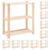 vidaXL Regały z 3 p&oacute;łkami, 10 szt., 80x38x90 cm, sosna, 150 kg