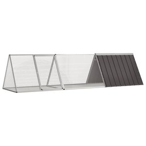 vidaXL Klatka dla kr&oacute;lika antracytowa 302,5x80,5x71 cm ocynkowana stal