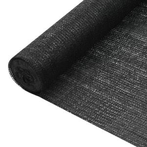 vidaXL Siatka cieniująca, czarna, 1,2x10 m, HDPE, 75 g/m&sup2;
