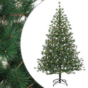 vidaXL Sztuczna choinka z zawiasami 150 cm 150 LED Ciepła biel