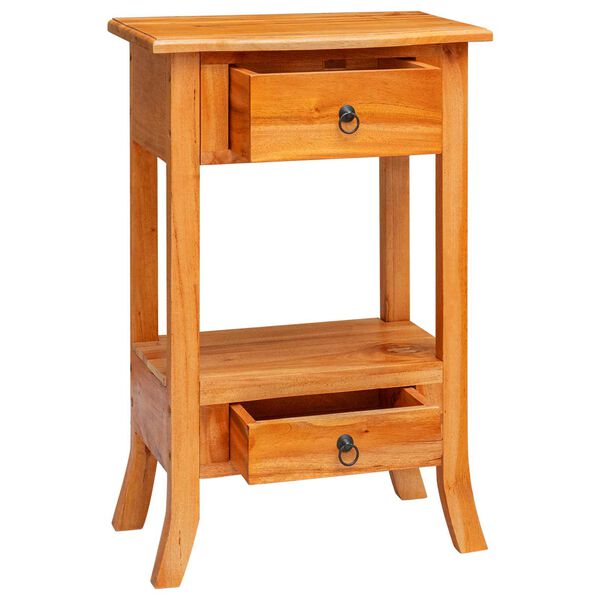 vidaXL Konsola Naturalny 50,5 x 30 x 75,5 cm Lite drewno mahoniowe