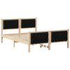 vidaXL Ramka ł&oacute;żka Czarny 140 x 190 cm Lite drewno sosnowe