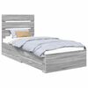 vidaXL Ramka ł&oacute;żka Szary Sonoma 90 x 190 cm Drewno inżynieryjne
