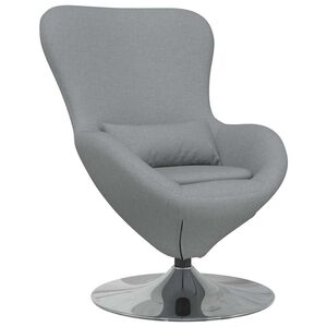 vidaXL Fotel jajo Jasnoszary 63 x 73 x 90 cm tkanina