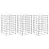 vidaXL Wysokie donice gabionowe, 3 szt., 30x30x50 cm, żelazo