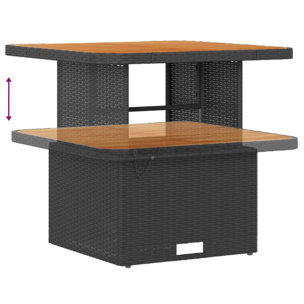 vidaXL Zestaw Sof na Ogr&oacute;d z poduszką 8 pcs Czarny