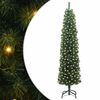 vidaXL Sztuczna choinka z podstawą Zielony 210 cm PVC, stal i plastik