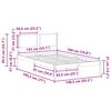 vidaXL Ramka ł&oacute;żka Jasnoszary 135 x 190 cm Lite drewno sosnowe