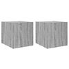 vidaXL Ścienne szafki TV z LED, 2 szt, szary dąb sonoma, 30,5x35x30 cm