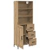 vidaXL Highboard z szufladą Dąb rzemieślniczy 69,5 x 34 x 180 cm