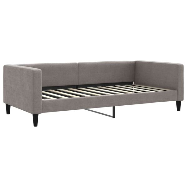 vidaXL Sofa rozsuwana z materacami, kolor taupe, 100x200 cm, tkanina