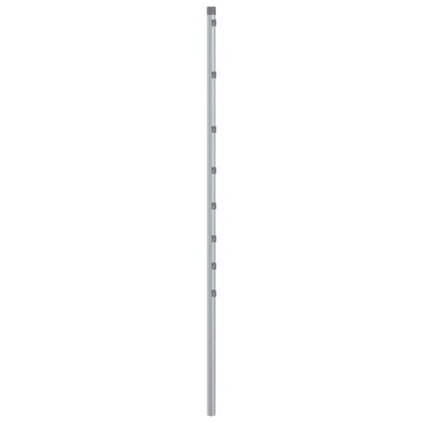 vidaXL Słupki ogrodzeniowe 15 szt, srebrne, 150 cm, stal galwanizowana