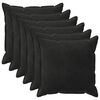 vidaXL Poszewka na poduszkę 6 pcs HOUTEN Czarny 65 x 65 cm Welur