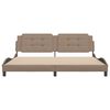 vidaXL Rama ł&oacute;żka bez materaca, Zadar, cappuccino, 200x200 cm, sztuczna sk&oacute;ra