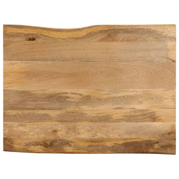 vidaXL Blat stołu, 100x80x2,5 cm, naturalna krawędź, lite drewno mango