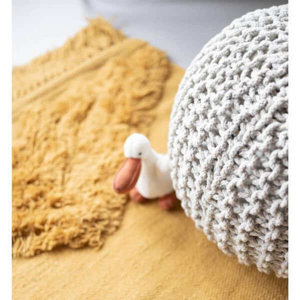 KidsDepot Puf Bundy, 40x32 cm, bawełniany, szary