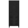 vidaXL Highboard Czarny Dąb 69,5 x 34 x 180 cm Materiał drewnopochodny