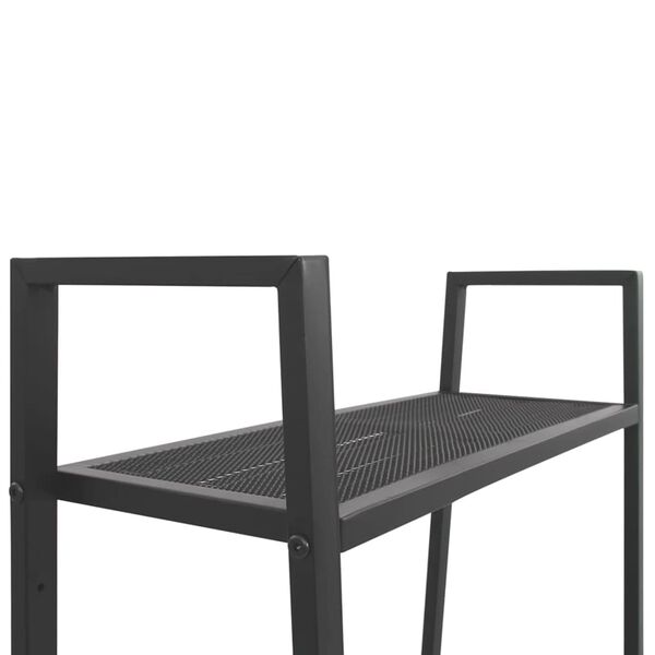 vidaXL Regał drabinowy z 4 p&oacute;łkami, metalowy, antracytowy