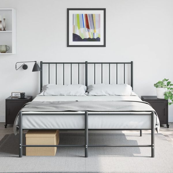 vidaXL Szafki nocne, 2 szt., czarne, 36x39x43,5 cm, stal